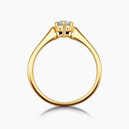 Pierścionek zaręczynowy SAVICKI: złoty, diamenty